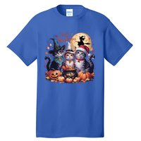 Cat Halloween Christmas Happy Hallothanksmas Thanksgiving Gift Tall T-Shirt