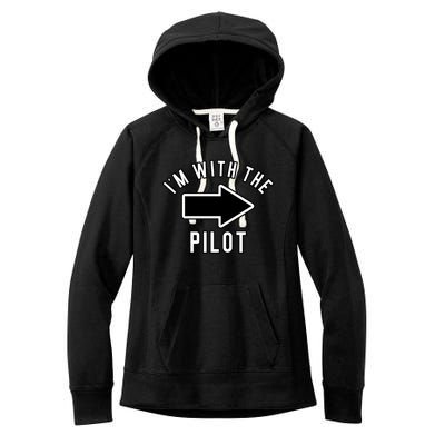 Couples Halloween Costume Gift Im With The Pilot Gift Women's Fleece Hoodie