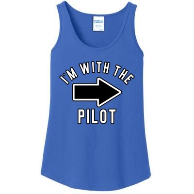 Couples Halloween Costume Gift Im With The Pilot Gift Ladies Essential Tank