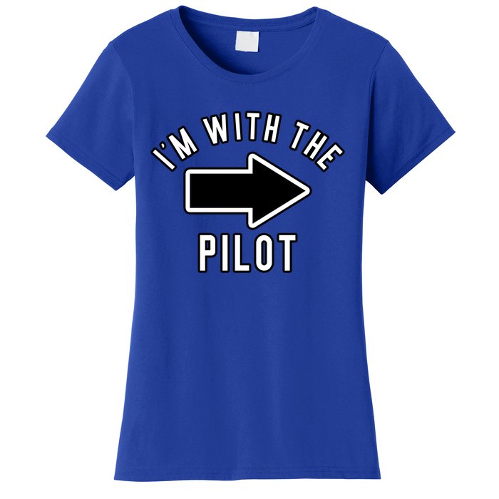 Couples Halloween Costume Gift Im With The Pilot Gift Women's T-Shirt