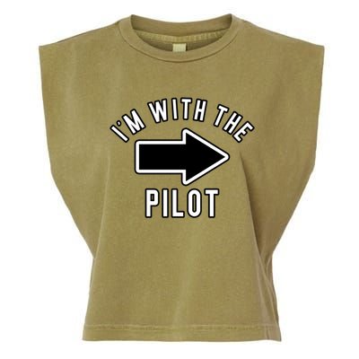 Couples Halloween Costume Gift Im With The Pilot Gift Garment-Dyed Women's Muscle Tee