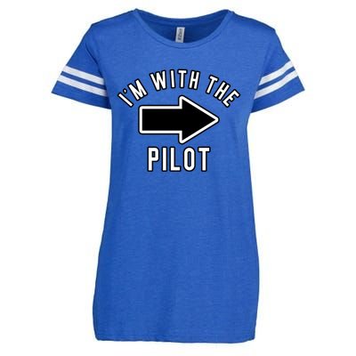 Couples Halloween Costume Gift Im With The Pilot Gift Enza Ladies Jersey Football T-Shirt