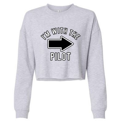 Couples Halloween Costume Gift Im With The Pilot Gift Cropped Pullover Crew