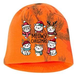 Cute Holiday Cat Lovers Christmas Meowy Christmas Cats Kati - Camo Knit Beanie