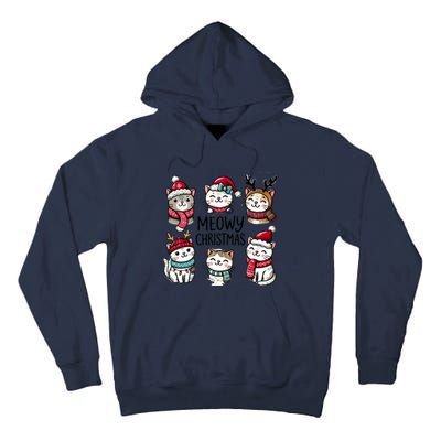 Cute Holiday Cat Lovers Christmas Meowy Christmas Cats Tall Hoodie