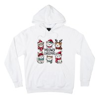 Cute Holiday Cat Lovers Christmas Meowy Christmas Cats Hoodie