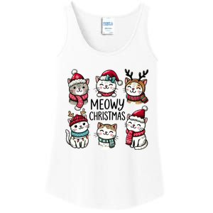 Cute Holiday Cat Lovers Christmas Meowy Christmas Cats Ladies Essential Tank