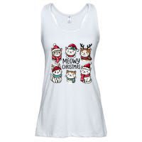 Cute Holiday Cat Lovers Christmas Meowy Christmas Cats Ladies Essential Flowy Tank