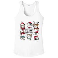 Cute Holiday Cat Lovers Christmas Meowy Christmas Cats Ladies PosiCharge Competitor Racerback Tank