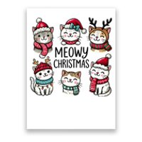 Cute Holiday Cat Lovers Christmas Meowy Christmas Cats Poster