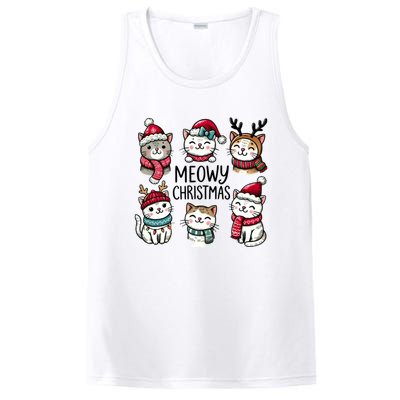 Cute Holiday Cat Lovers Christmas Meowy Christmas Cats PosiCharge Competitor Tank