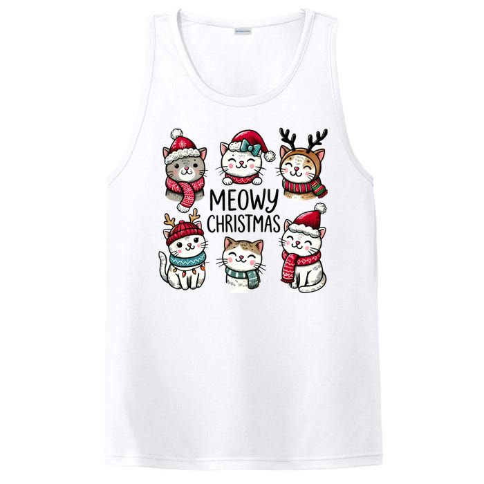 Cute Holiday Cat Lovers Christmas Meowy Christmas Cats PosiCharge Competitor Tank