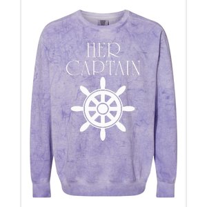 Cruise Her Captain His Anchor Couple Colorblast Crewneck Sweatshirt