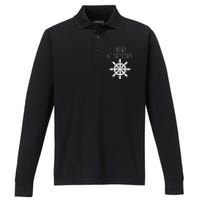 Cruise Her Captain His Anchor Couple Performance Long Sleeve Polo