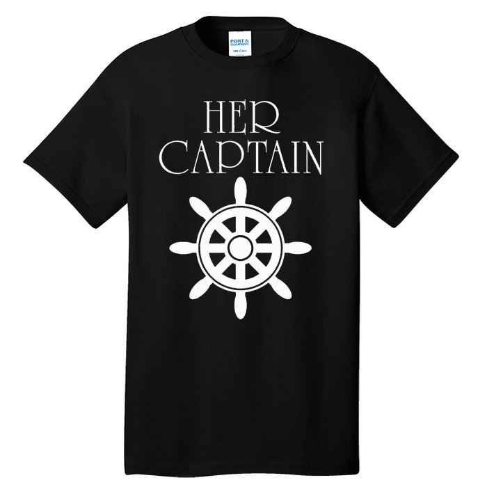 Cruise Her Captain His Anchor Couple Tall T-Shirt