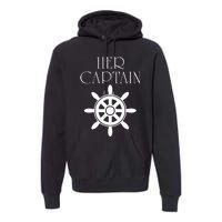 Cruise Her Captain His Anchor Couple Premium Hoodie