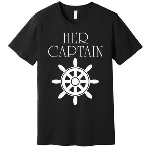 Cruise Her Captain His Anchor Couple Premium T-Shirt