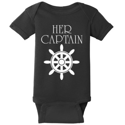 Cruise Her Captain His Anchor Couple Baby Bodysuit