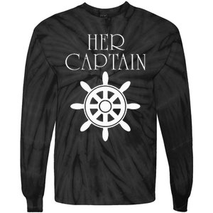 Cruise Her Captain His Anchor Couple Tie-Dye Long Sleeve Shirt