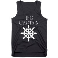 Cruise Her Captain His Anchor Couple Tank Top