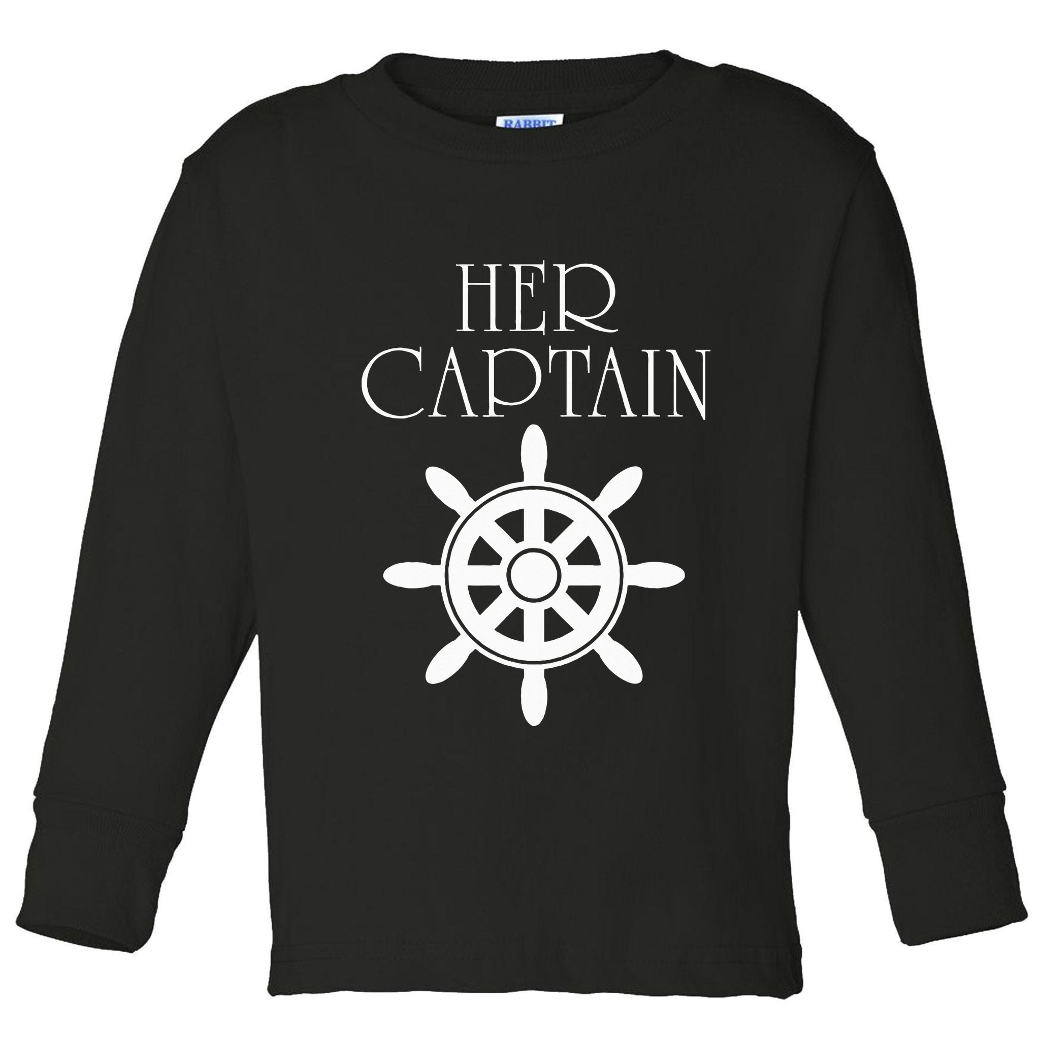 Cruise Her Captain His Anchor Couple Toddler Long Sleeve Shirt