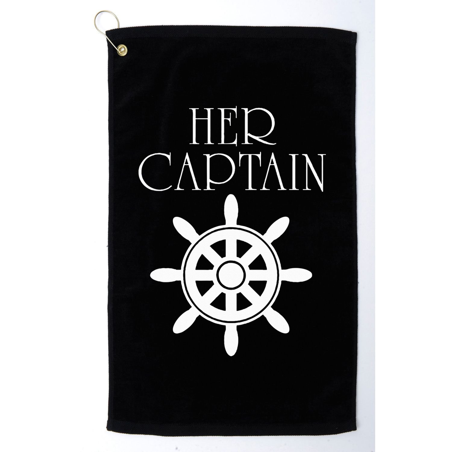 Cruise Her Captain His Anchor Couple Golf Towel