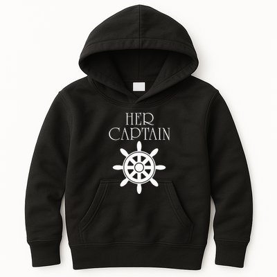 Cruise Her Captain His Anchor Couple Kids Hoodie