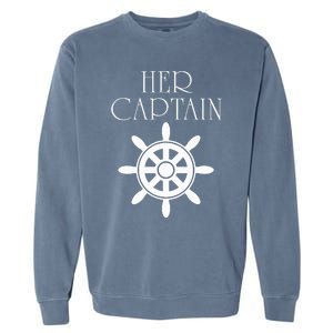 Cruise Her Captain His Anchor Couple Garment-Dyed Sweatshirt