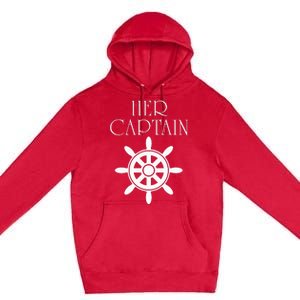 Cruise Her Captain His Anchor Couple Premium Pullover Hoodie