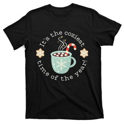 Christmas Hot Cocoa Snowflake Mug Coziest Time of the Year  T-Shirt