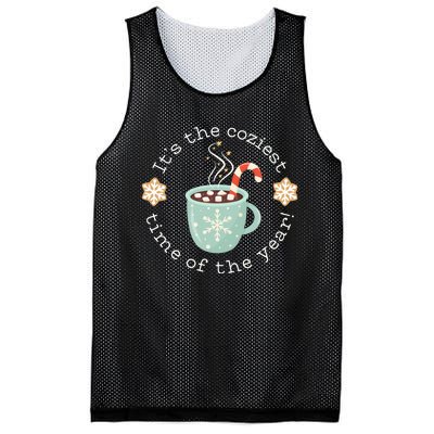 Christmas Hot Cocoa Snowflake Mug Coziest Time of the Year  Mesh Reversible Basketball Jersey Tank