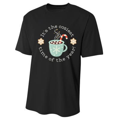 Christmas Hot Cocoa Snowflake Mug Coziest Time of the Year  Performance Sprint T-Shirt