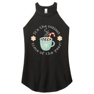 Christmas Hot Cocoa Snowflake Mug Coziest Time of the Year  Women's Perfect Tri Rocker Tank