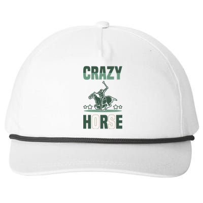 Crazy Horse Snapback Five-Panel Rope Hat