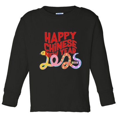 Cute Happy Chinese New Year 2025 Year Of The Snake Toddler Long Sleeve Shirt
