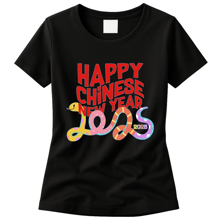 Cute Happy Chinese New Year 2025 Year Of The Snake Womens T-Shirt