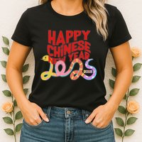 Cute Happy Chinese New Year 2025 Year Of The Snake Womens T-Shirt