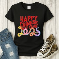 Cute Happy Chinese New Year 2025 Year Of The Snake Womens T-Shirt