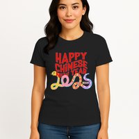 Cute Happy Chinese New Year 2025 Year Of The Snake Womens T-Shirt