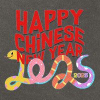 Cute Happy Chinese New Year 2025 Year Of The Snake Cotton Canvas Backpack