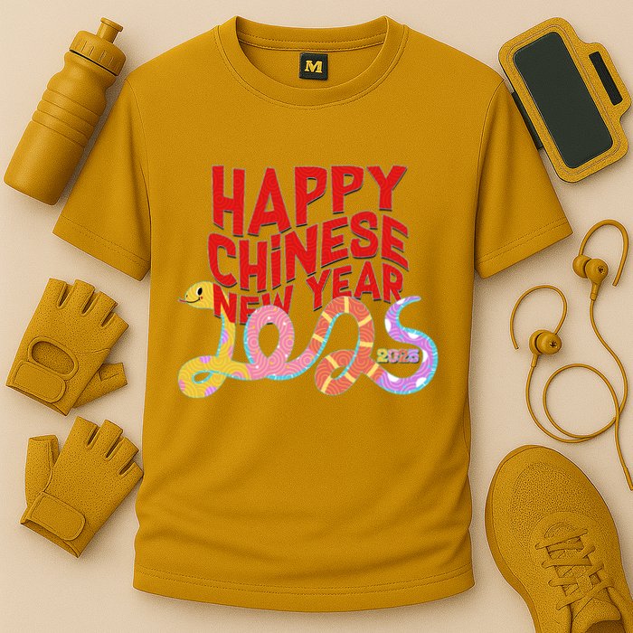 Cute Happy Chinese New Year 2025 Year Of The Snake Performance Shirt