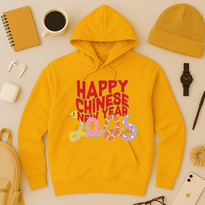 Cute Happy Chinese New Year 2025 Year Of The Snake Hoodie