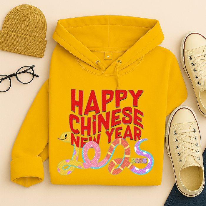 Cute Happy Chinese New Year 2025 Year Of The Snake Hoodie