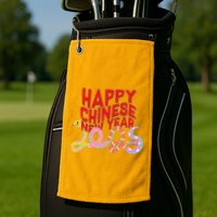 Cute Happy Chinese New Year 2025 Year Of The Snake Golf Towel