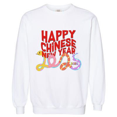 Cute Happy Chinese New Year 2025 Year Of The Snake Garment-Dyed Sweatshirt