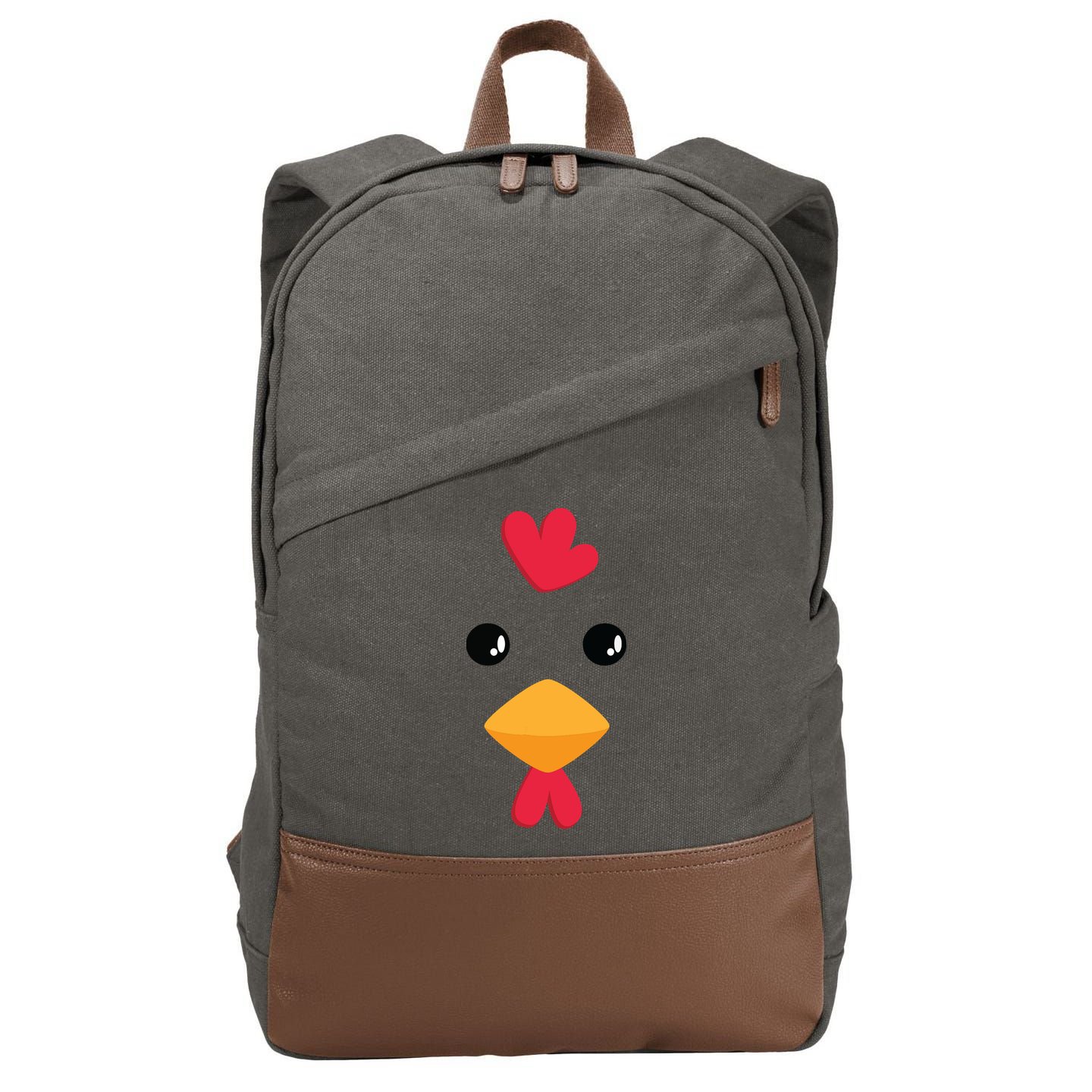 Chicken Halloween Costume Cotton Canvas Backpack