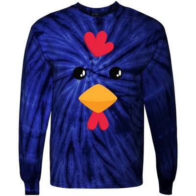 Chicken Halloween Costume Tie-Dye Long Sleeve Shirt