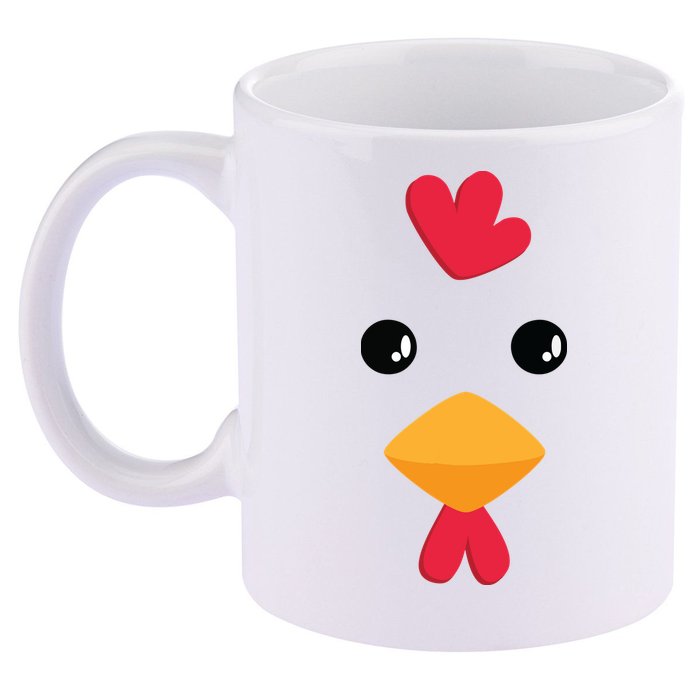 Chicken Halloween Costume 11oz C Handle Ceramic Mug
