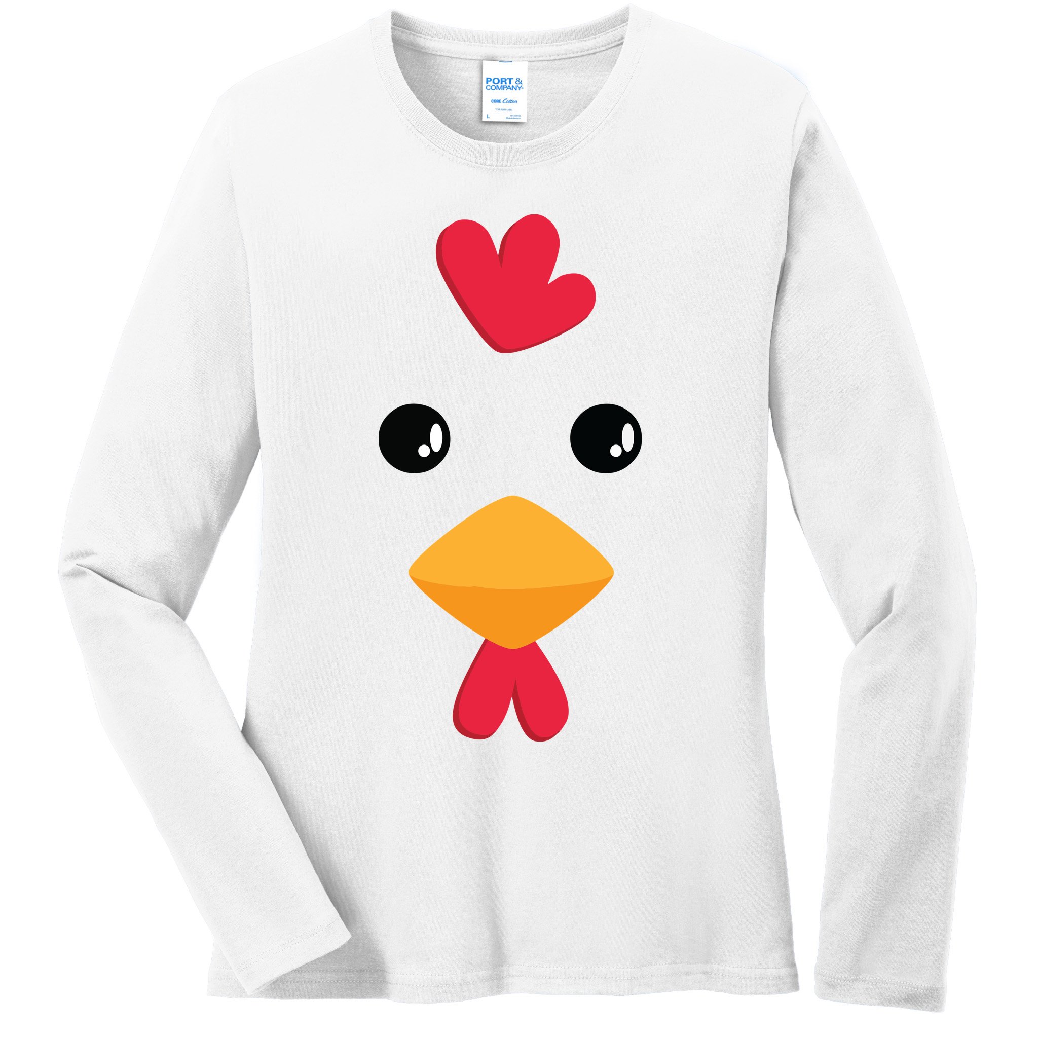 Chicken Halloween Costume Ladies Long Sleeve Shirt