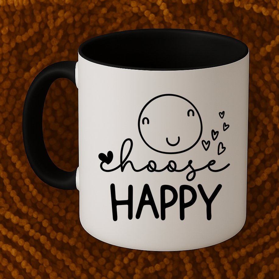 Choose Happy Cute Smile Face Mug